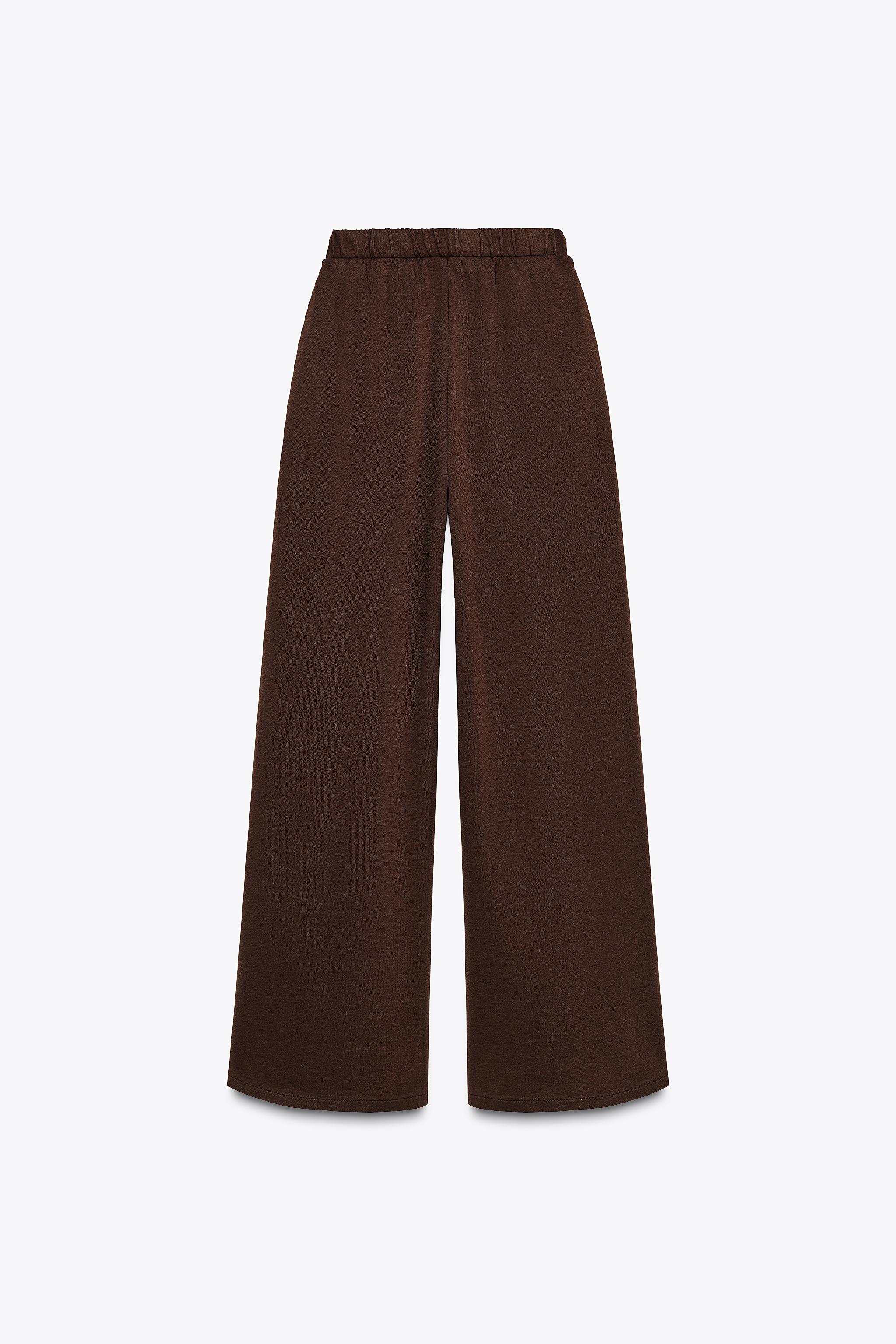 WASHED EFFECT INTERLOCK PANTS